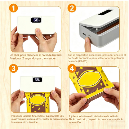 Sellador de bolsas para alimentos
