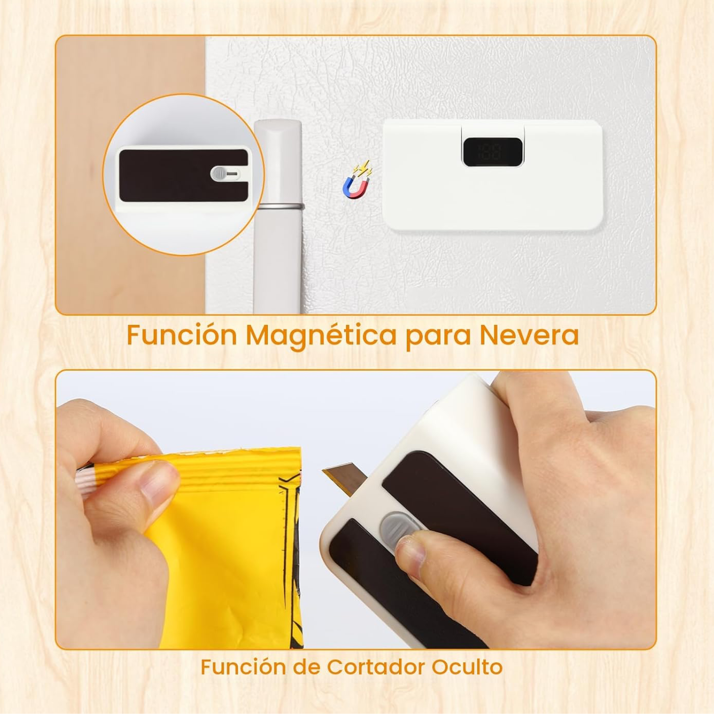 Sellador de bolsas para alimentos